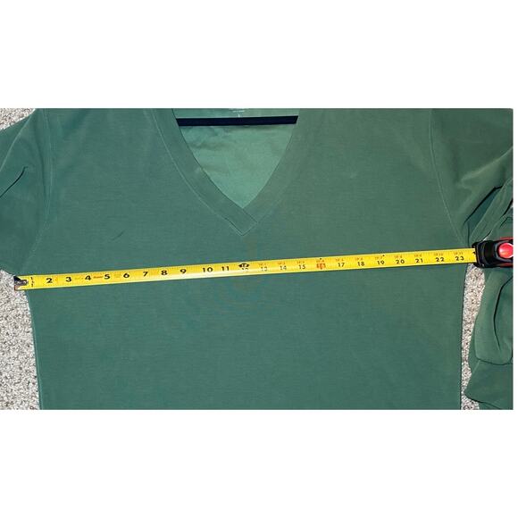 Athleta Green V-Neck Long Sleeve Sweater - Buttery Soft - Picture 8 of 13